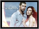 Evangeline Lilly, stoją, Filmy Lost, Matthew Fox