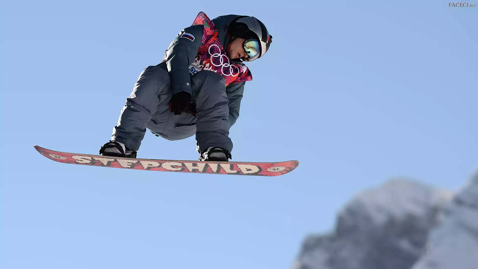 Zima, Mężczyzna, Snowbording